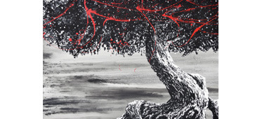 forêt arbre treeheart treeart nature arbre street art black red tableau oeuvre toile artist